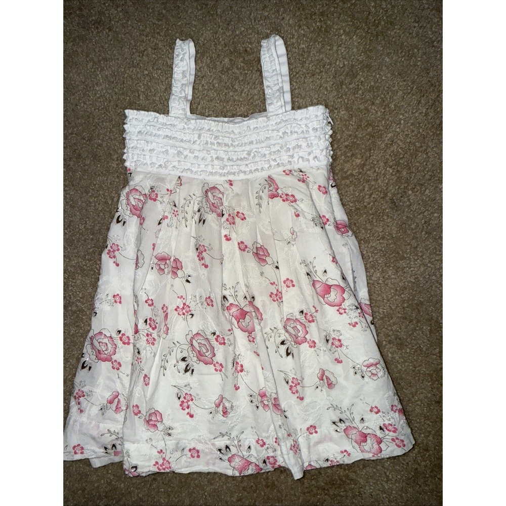 Guy Laroche Summer dress Sundress With Shoulder Straps & Smocked Bodice Size 4A